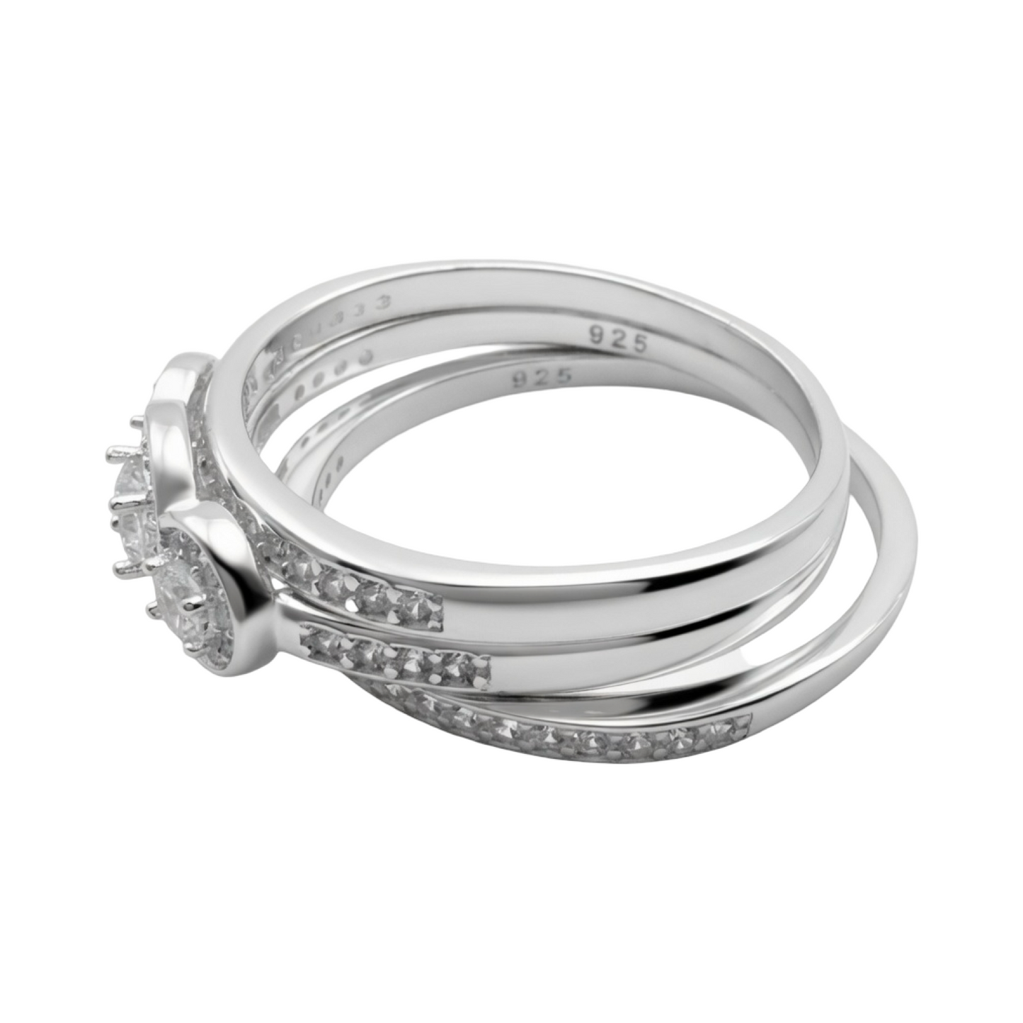Wedding Set Silver C/Z Sterling Silver 925