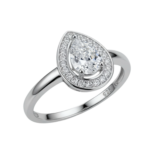 Solitaire C/Z Ring Sterling Silver 925