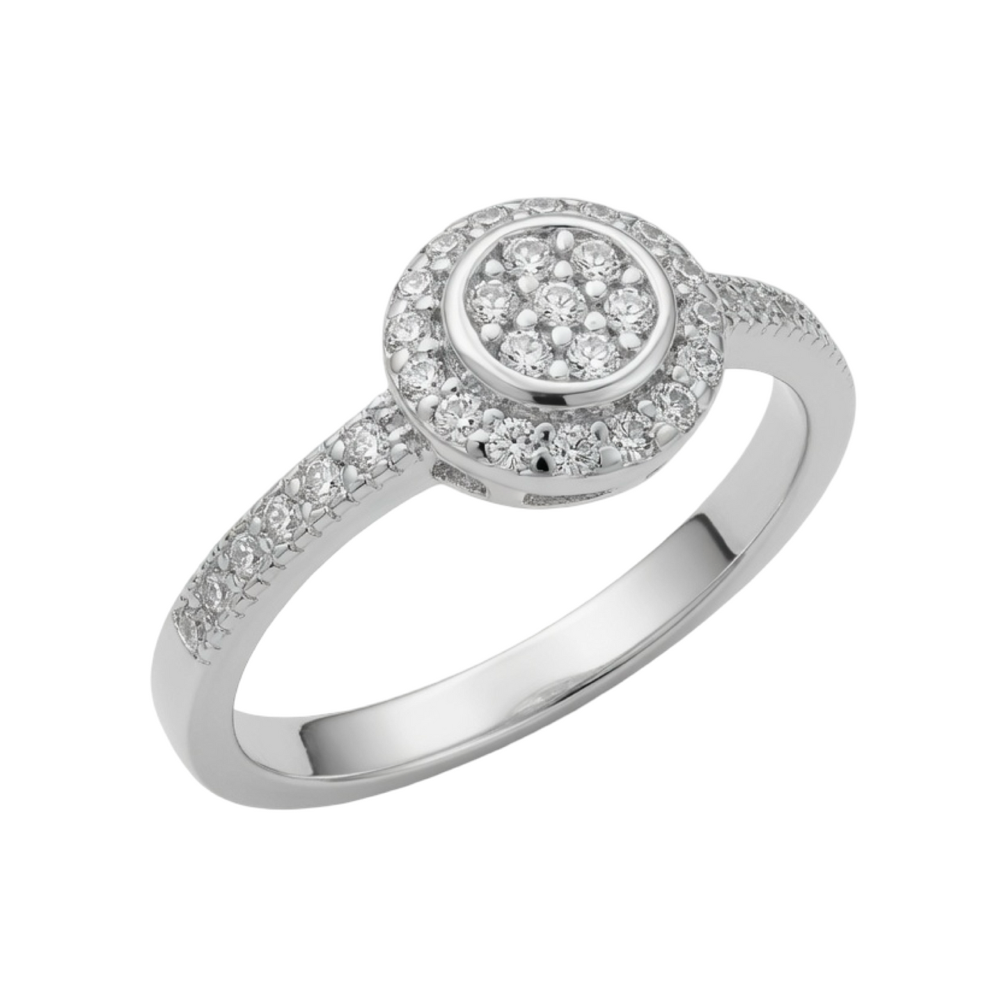 LDR Round C/Z Ring Sterling Silver 925