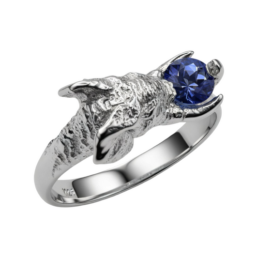 Tanzanite Elephant Ring Sterling Silver 925