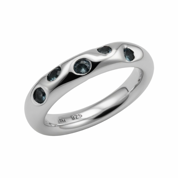925 Stering Silver Handmade Topaz Sky Ring