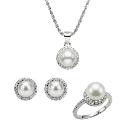 Pearl Set Sterling Silver 925