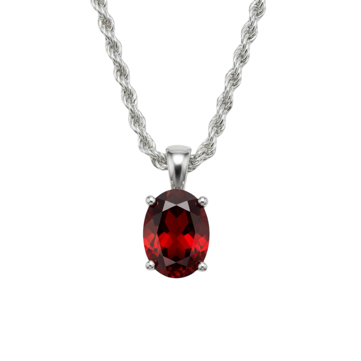 Garnet Gemstone and Solid Sterling Silver 925 set