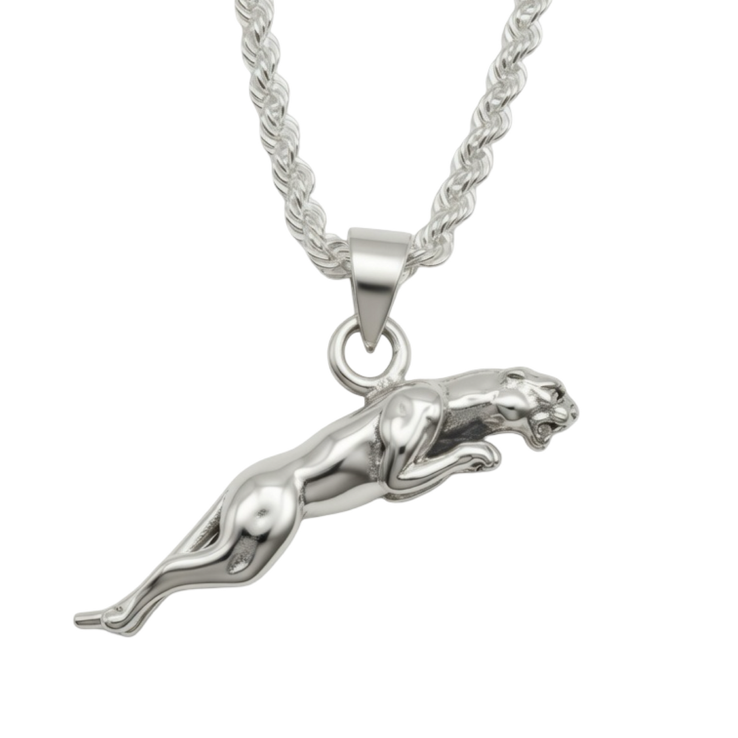 Exclusive Solid Rope Chain with Jaguar Pendant