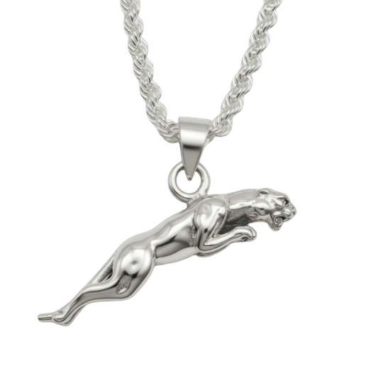 Exclusive Solid Rope Chain with Jaguar Pendant