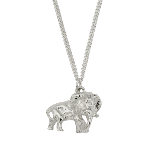 Elephant 70cm Necklace Sterling Silver 925