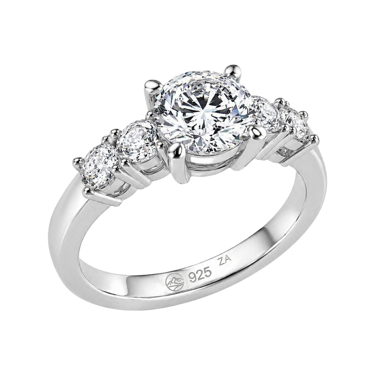 Luminous Graduated Solitaire Ring