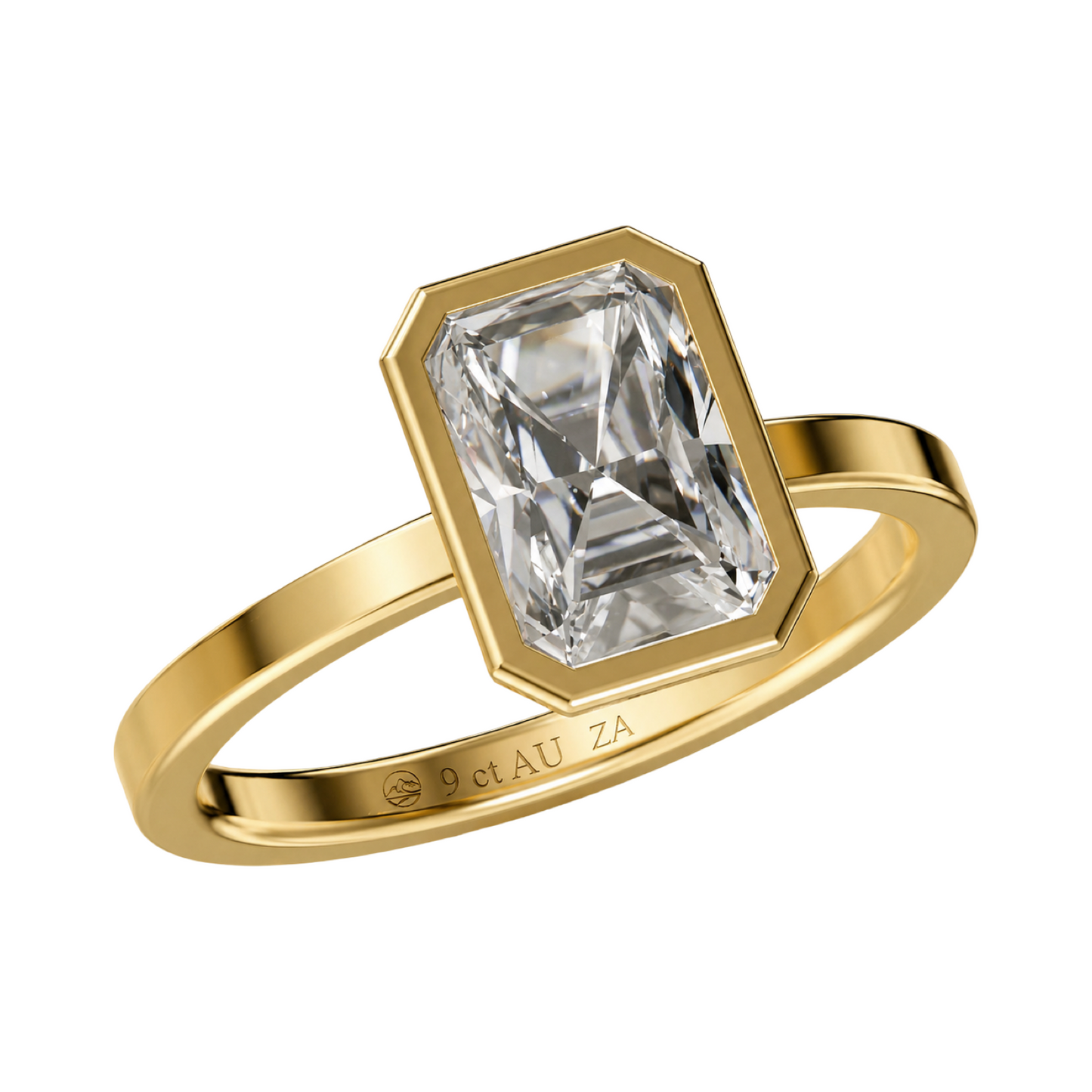 Architectural Frame Solitaire Ring