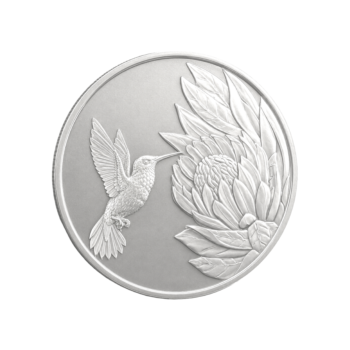 1 Oz Fine Silver Protea and Sunbird Coin