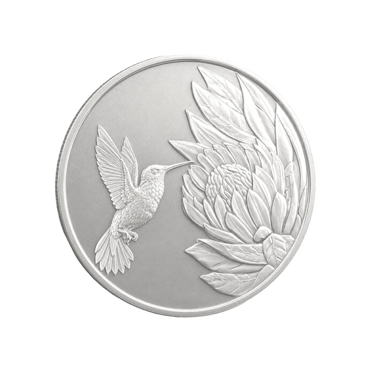 1 Oz Fine Silver Protea and Sunbird Coin