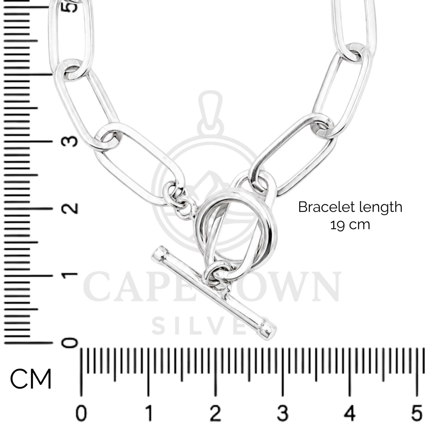 Premium T-bar Paperclip Bracelet Sterling Silver 925