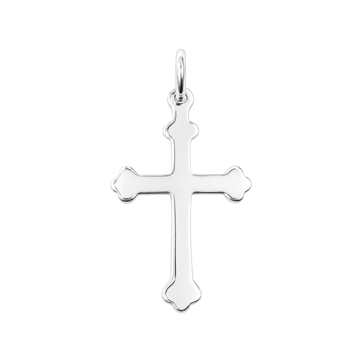 Budded Cross Pendant Sterling Silver 925