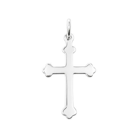 Budded Cross Pendant Sterling Silver 925