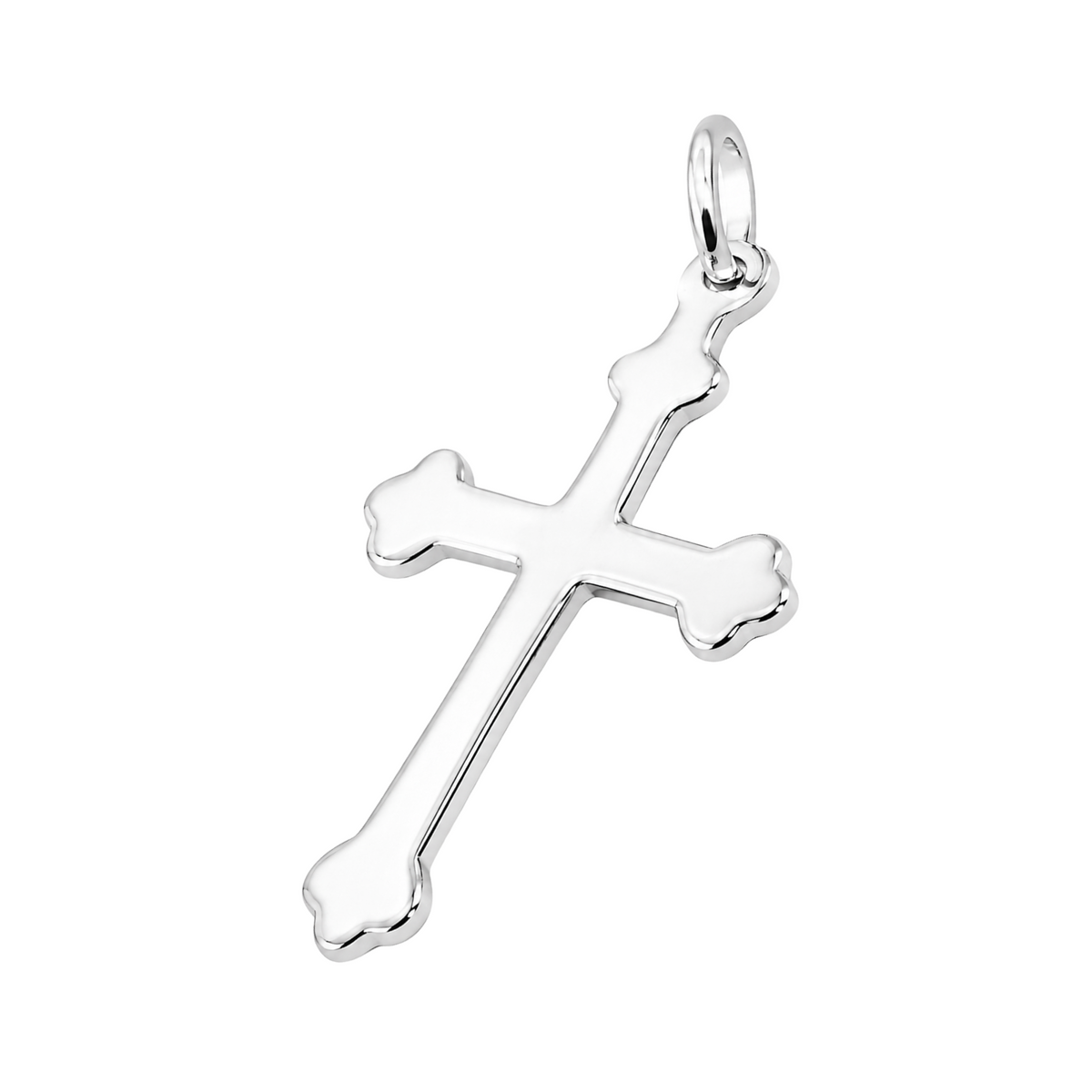 Budded Cross Pendant Sterling Silver 925