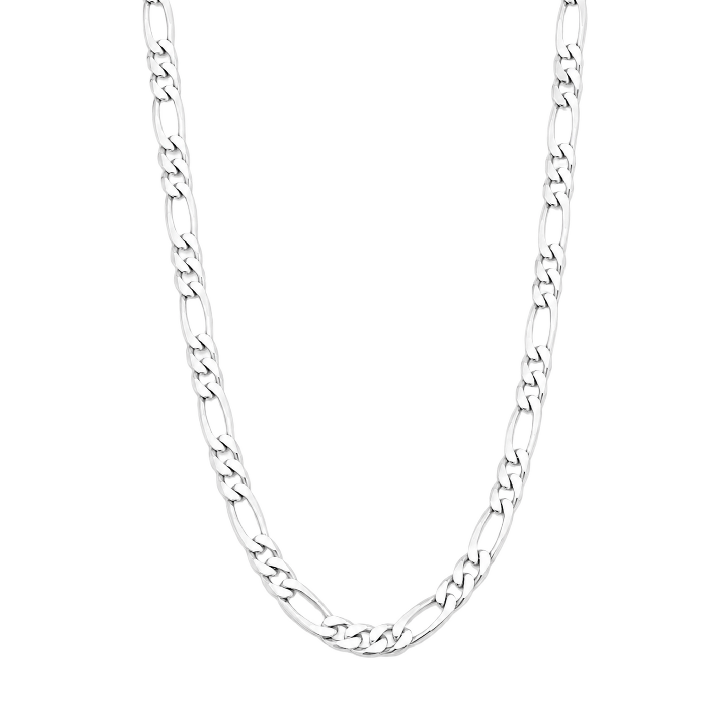 Classic Figaro Chain Necklace 60 centimeters Sterling Silver 925