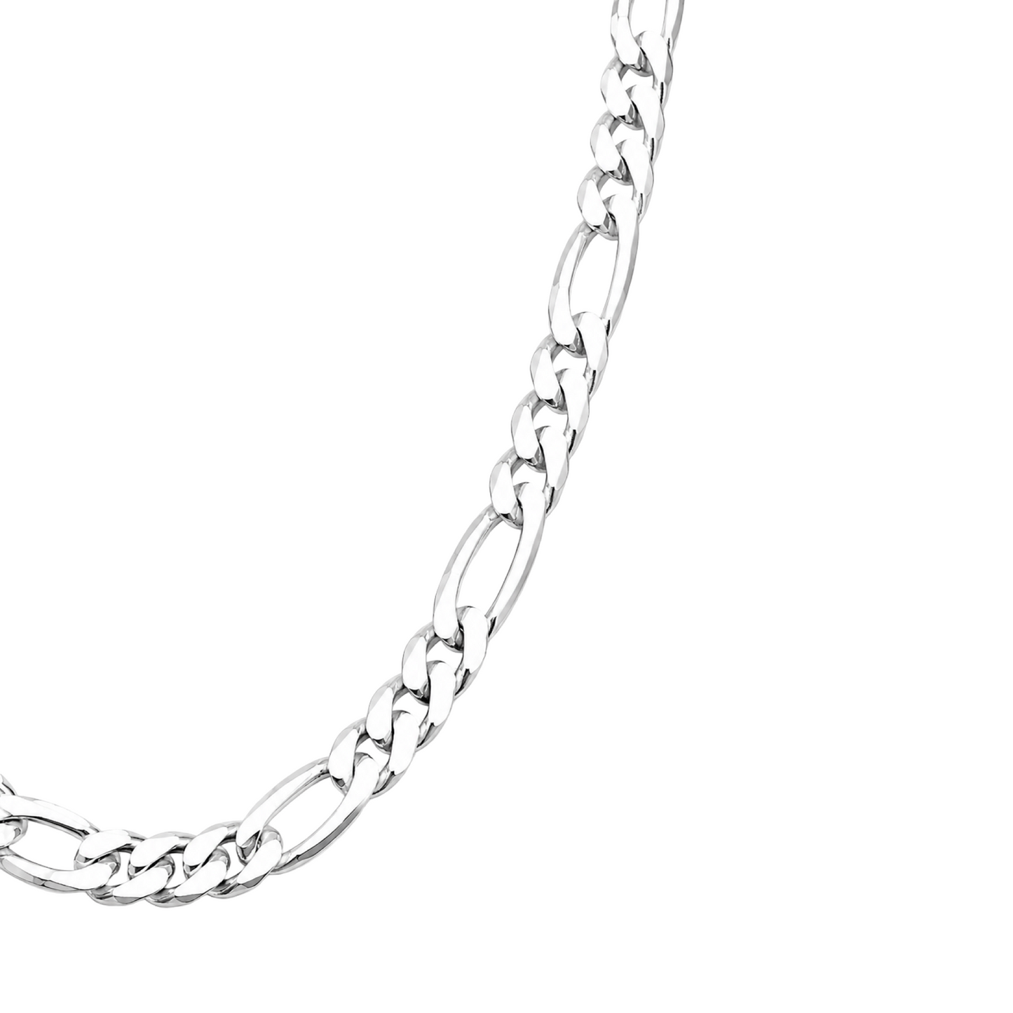 Classic Figaro Chain Necklace 60 centimeters Sterling Silver 925