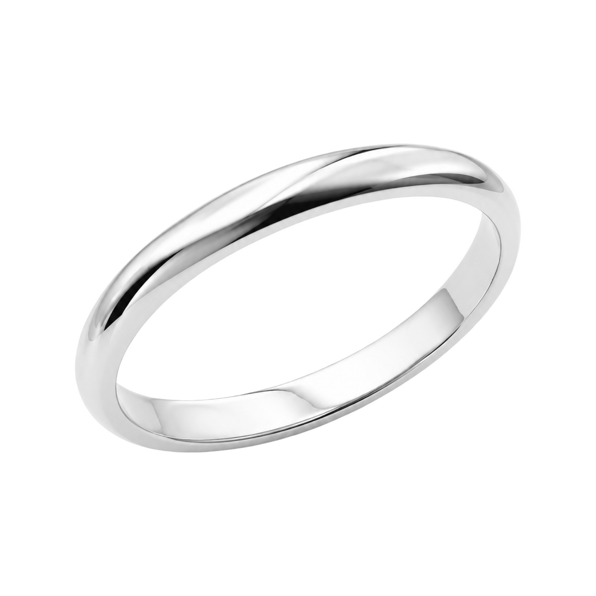 Premium 2mm Plain Band Ring Sterling Silver 925