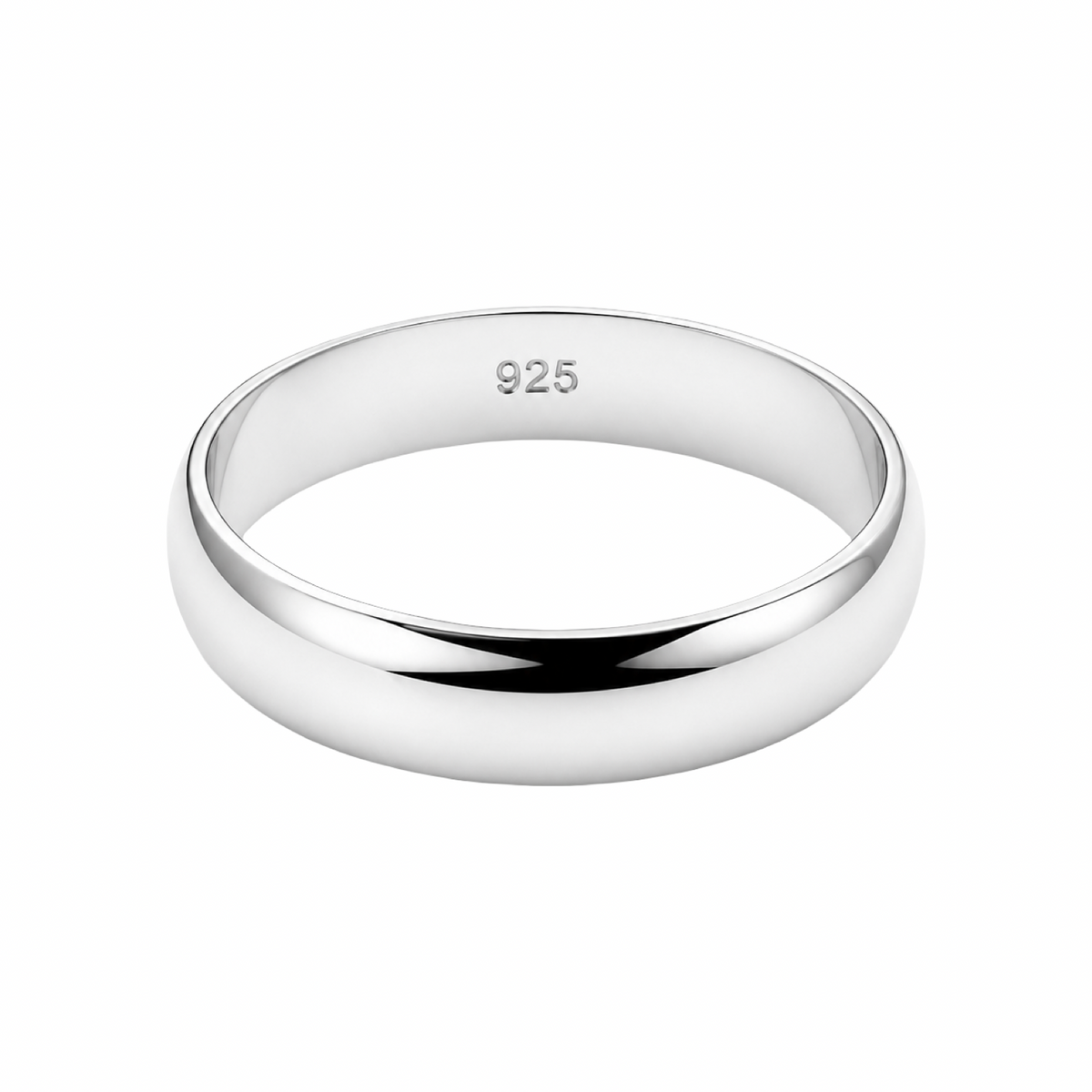 Premium 4mm Plain Band Ring Sterling Silver 925