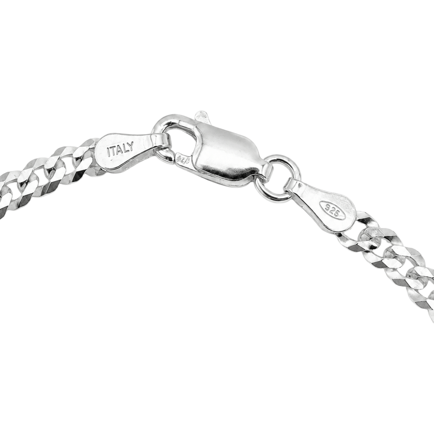 Classic Curb Chain Bracelet 21cm Sterling Silver 925