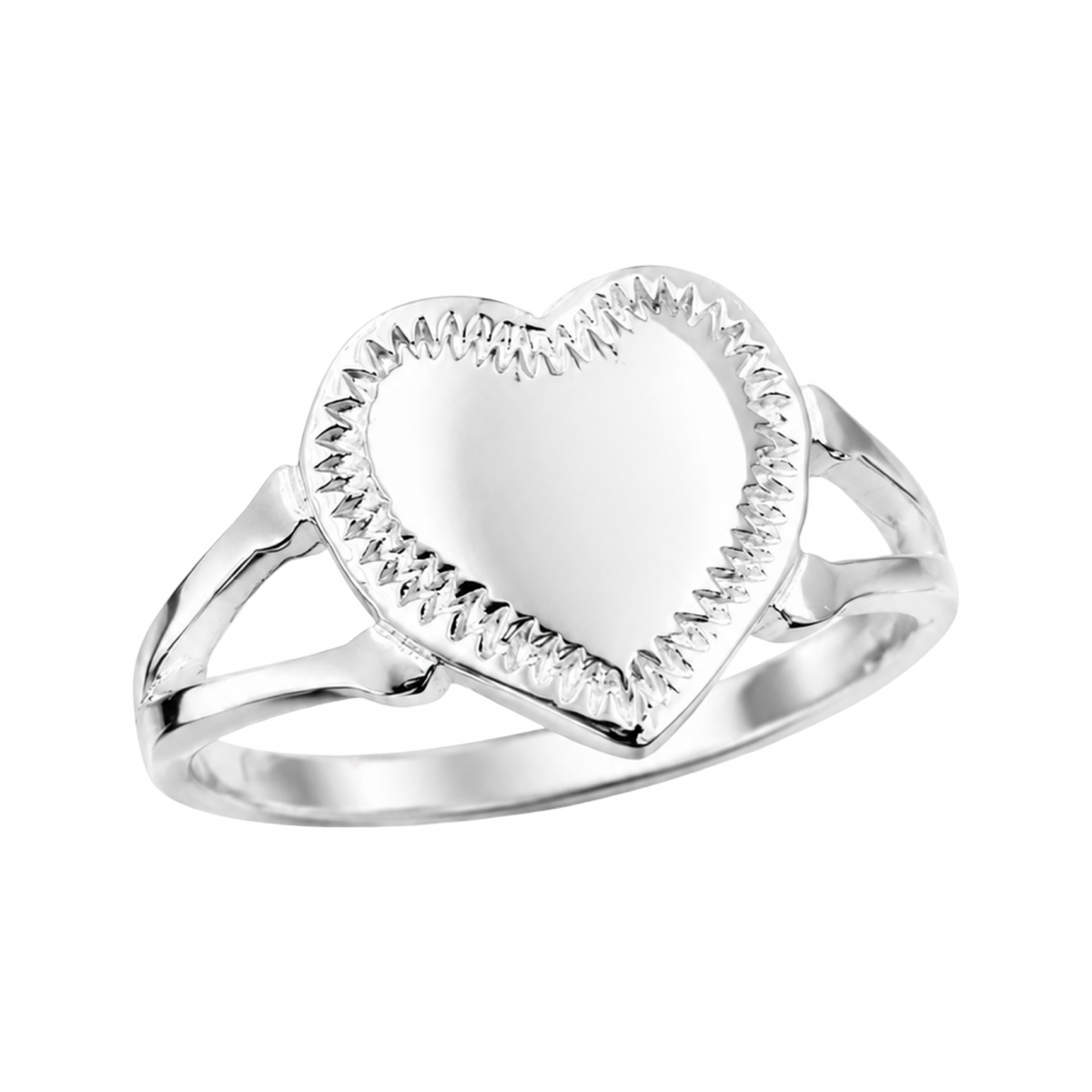 Heart Signet Ring Sterling Silver 925