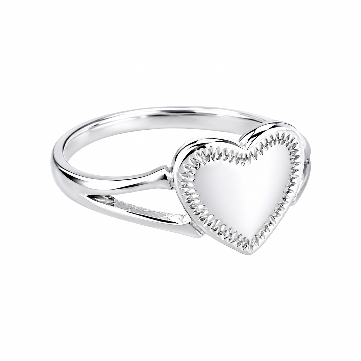 Heart Signet Ring Sterling Silver 925