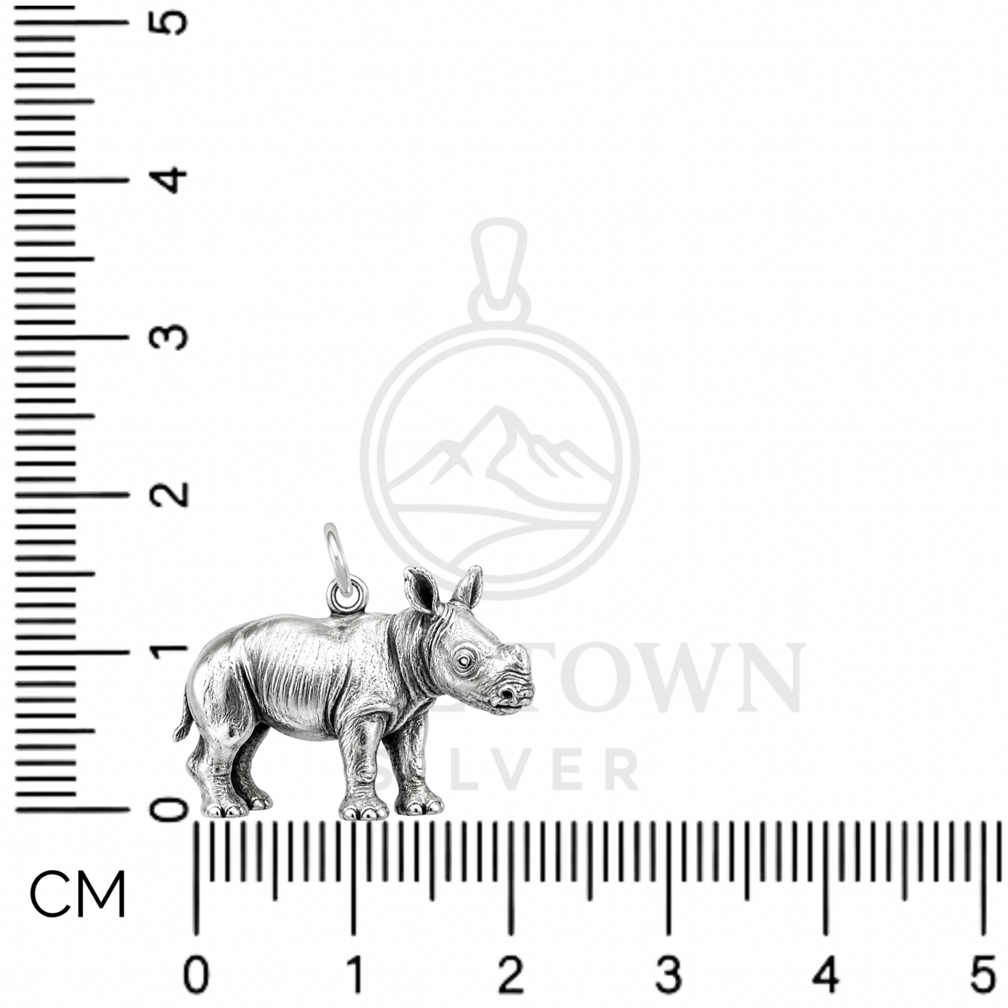 Handcrafted Rhino Calf Pendant