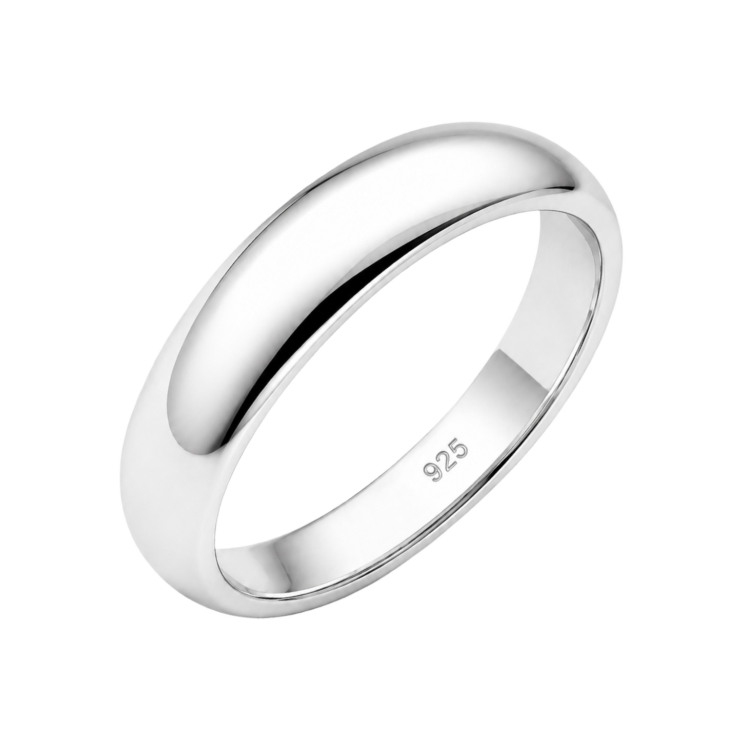 Premium 5mm Plain Band Ring Sterling Silver 925