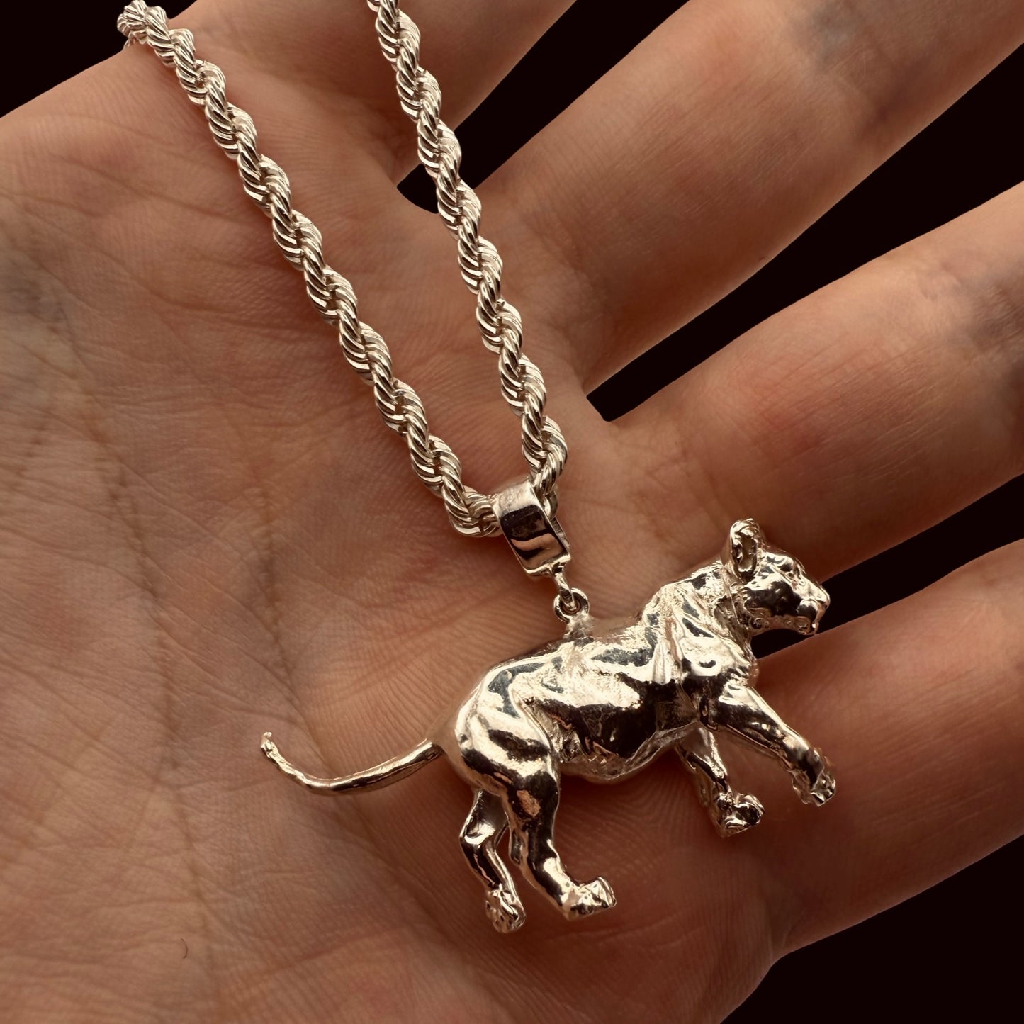 Lion Cub Pendant Sterling Silver 925