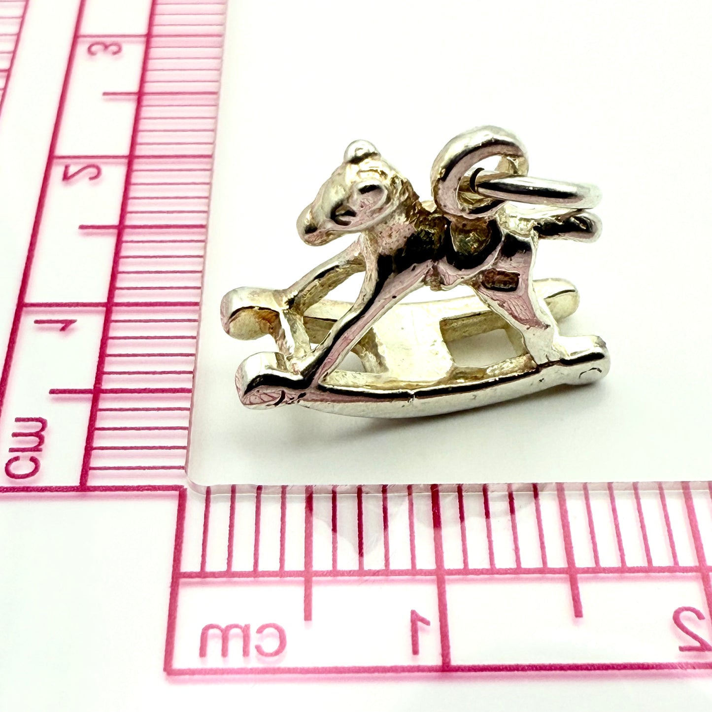 925 Sterling Silver Rocking Horse Charm