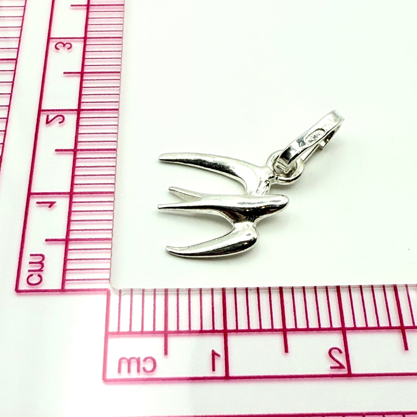 925 Sterling Silver Flying Swallow Charm
