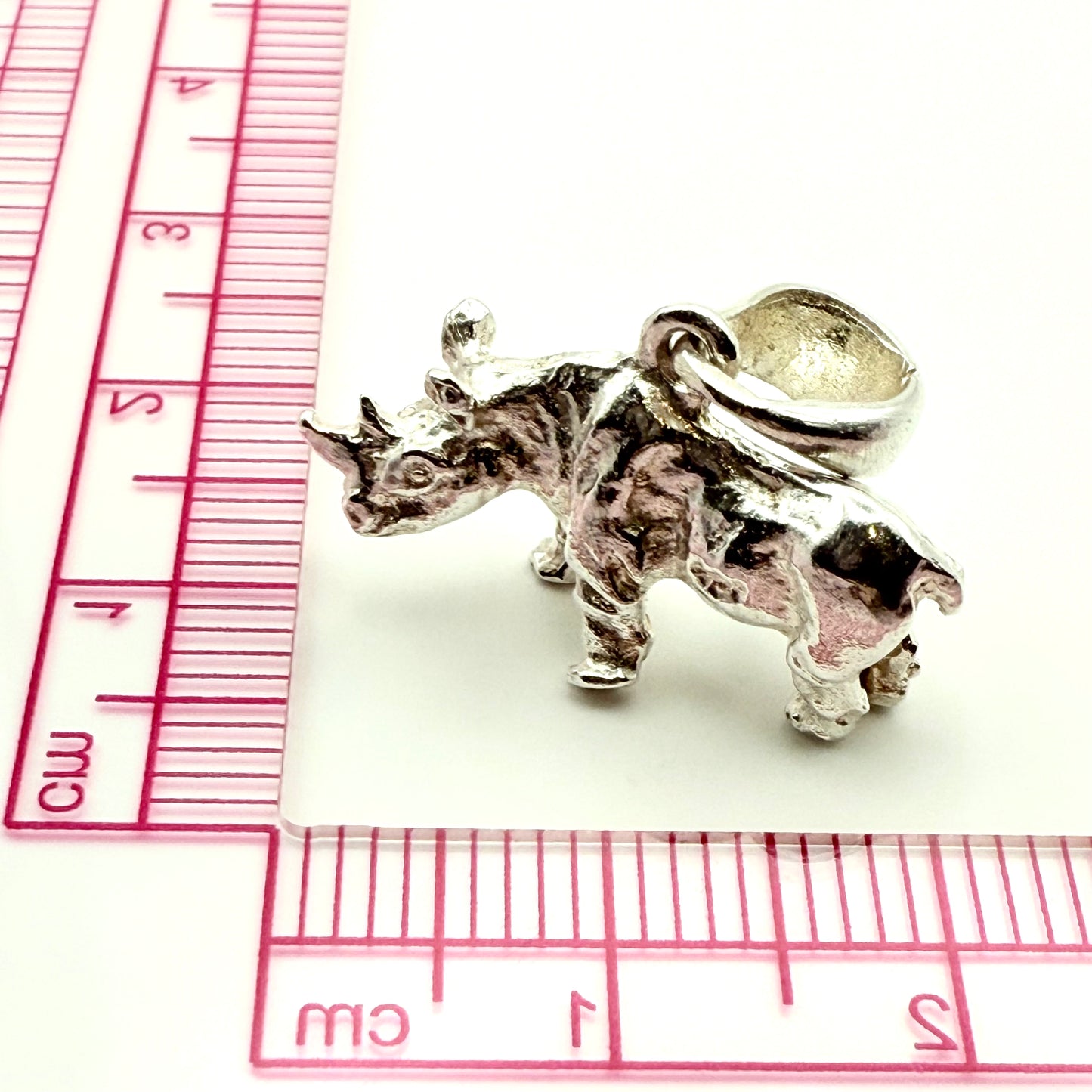 Rhino Pendant Sterling Silver 925