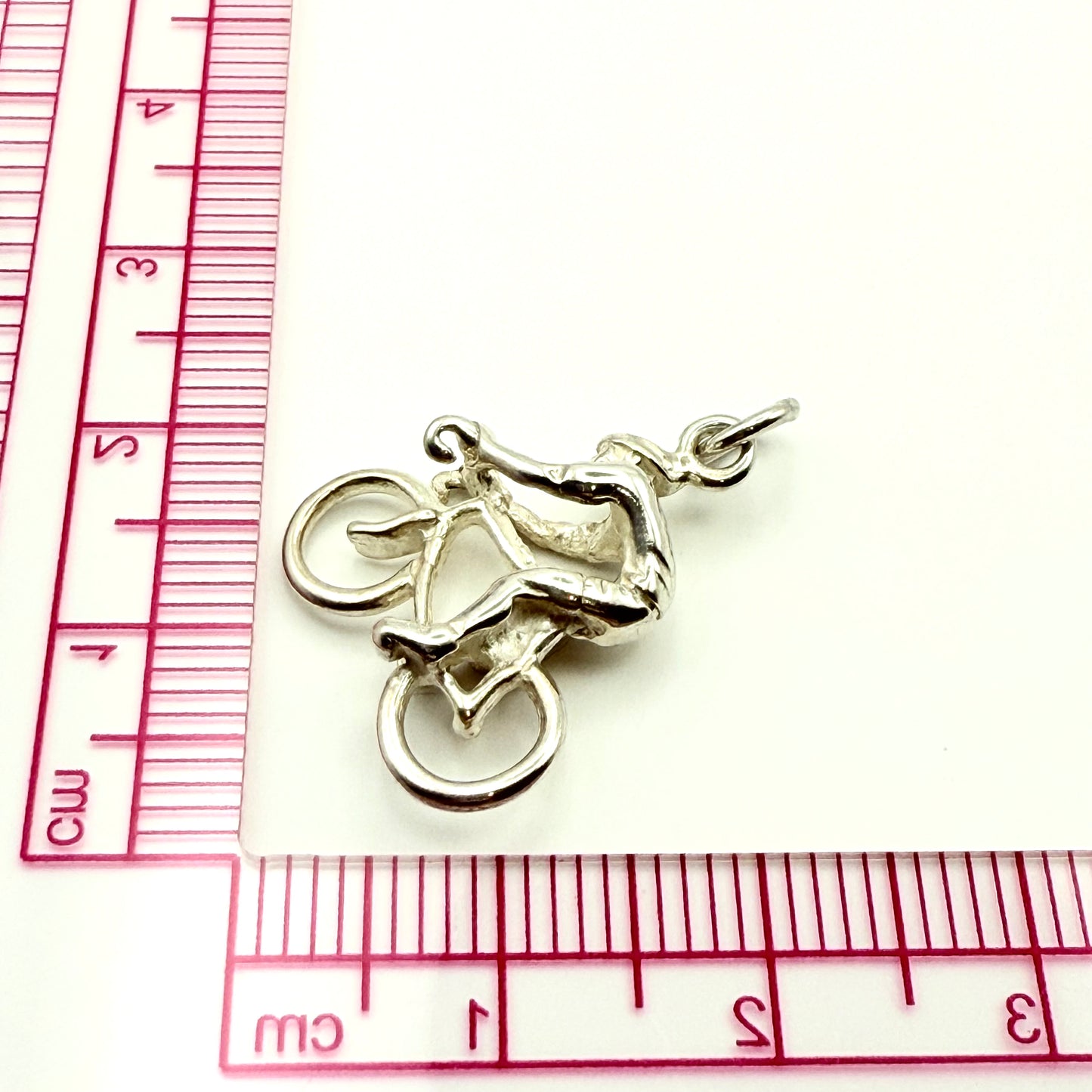 925 Sterling Silver Bicycle Racer Charm