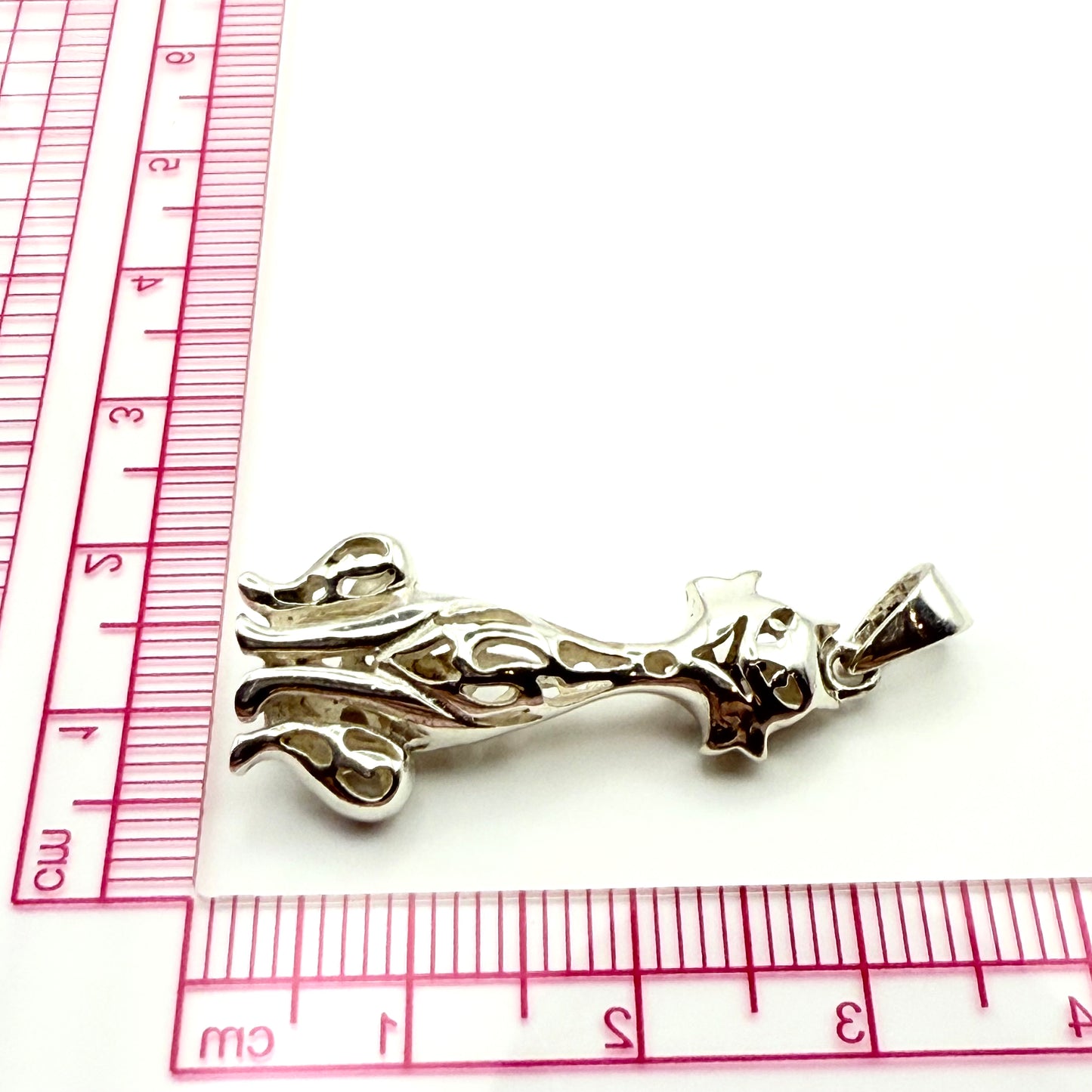 925 Sterling Silver Seated Cat Silhouette Pendant