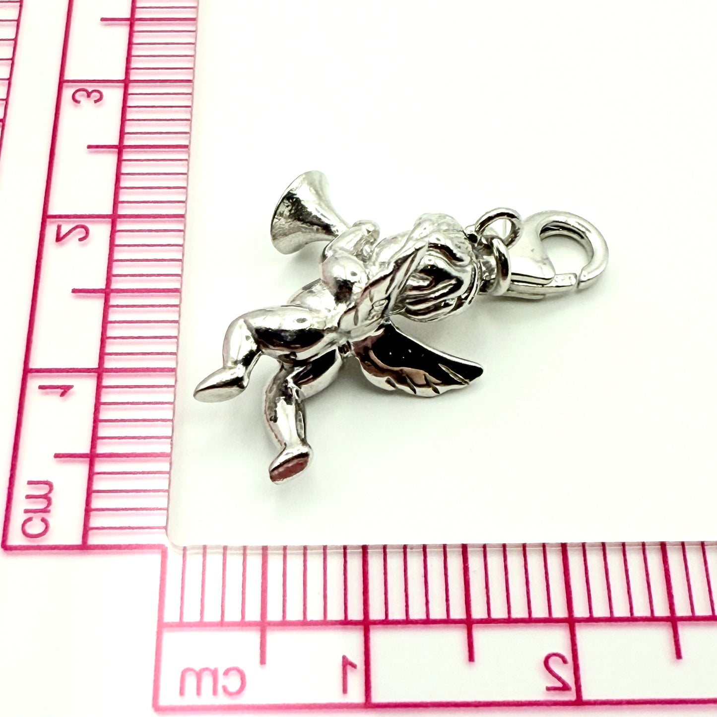 925 Sterling Silver Trumpet Angel Charm