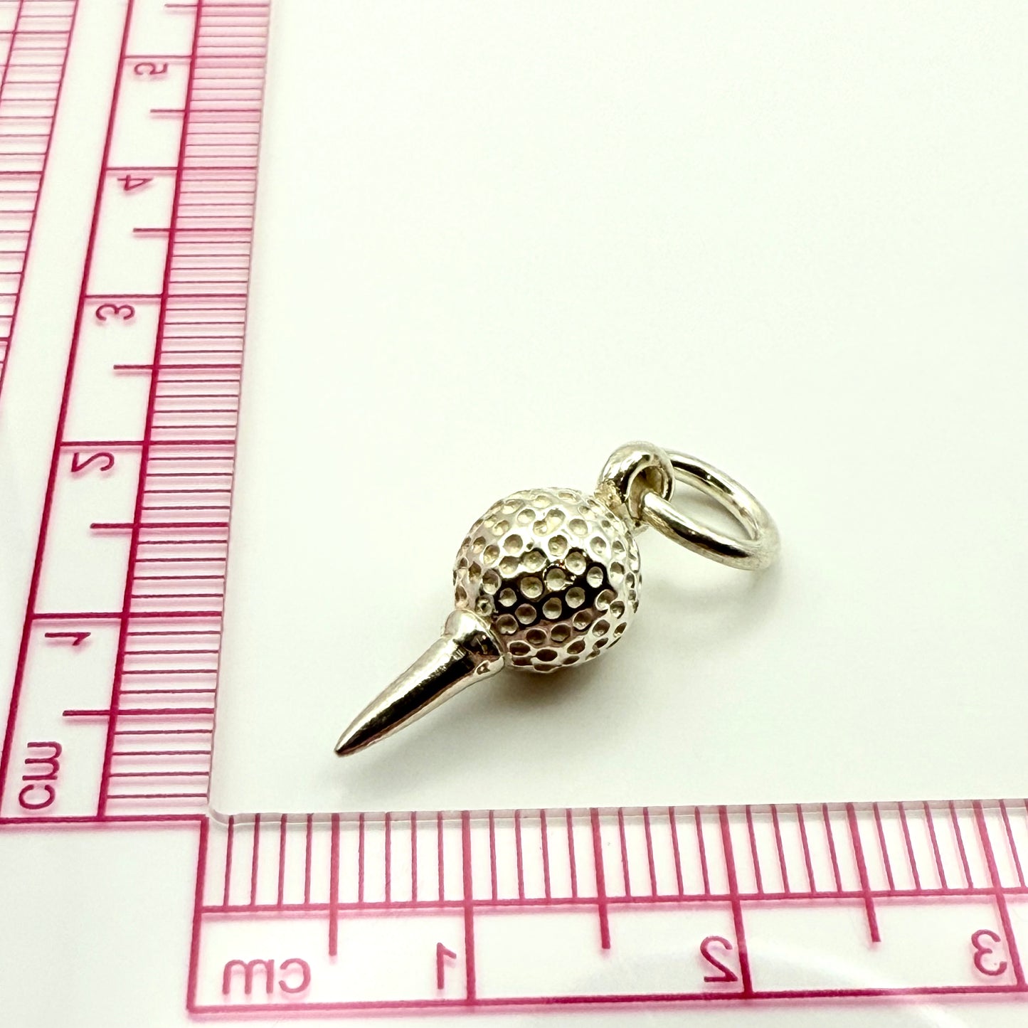 925 Sterling Silver Golf Ball and Pin Charm