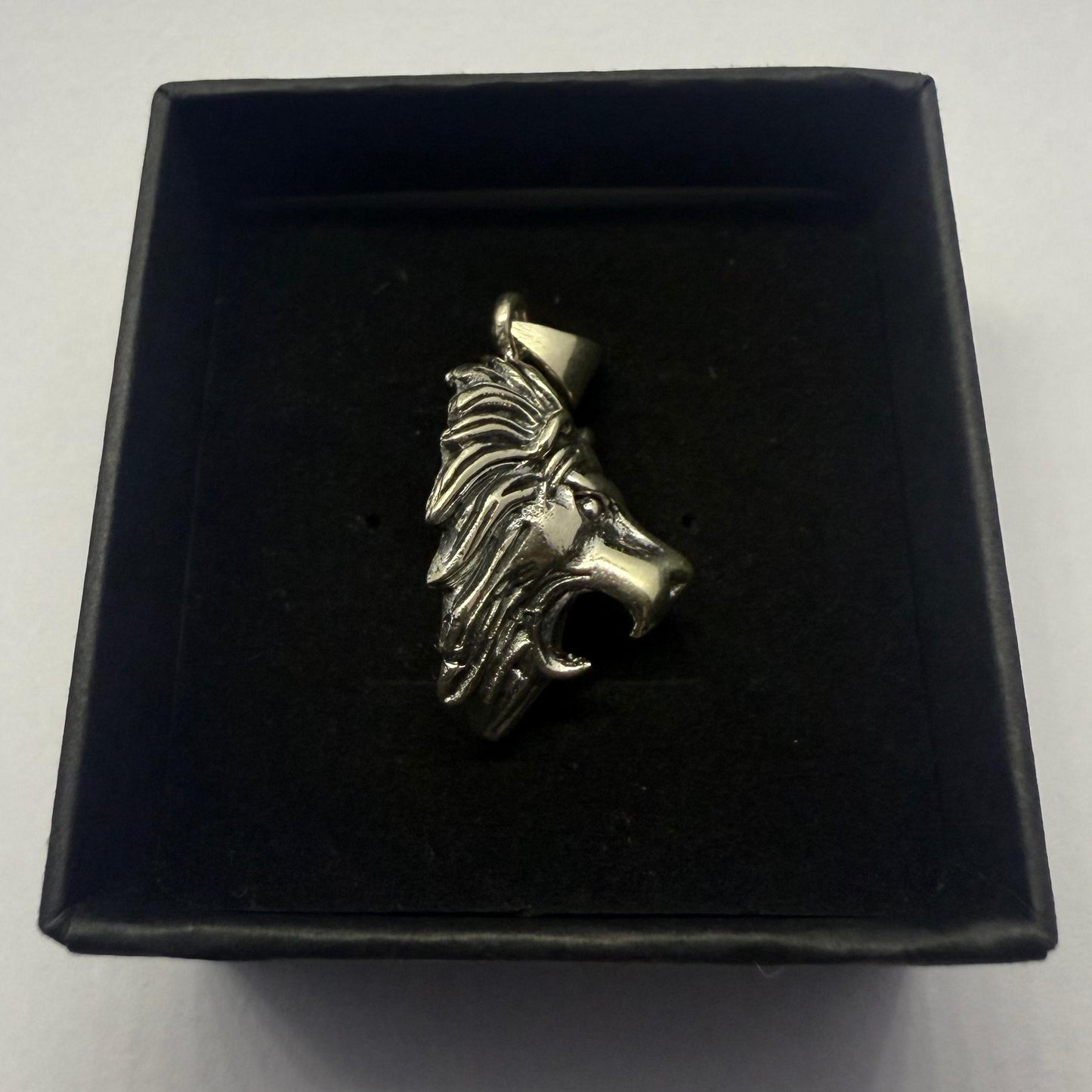Lion Head Sterling Silver 925 Pendant