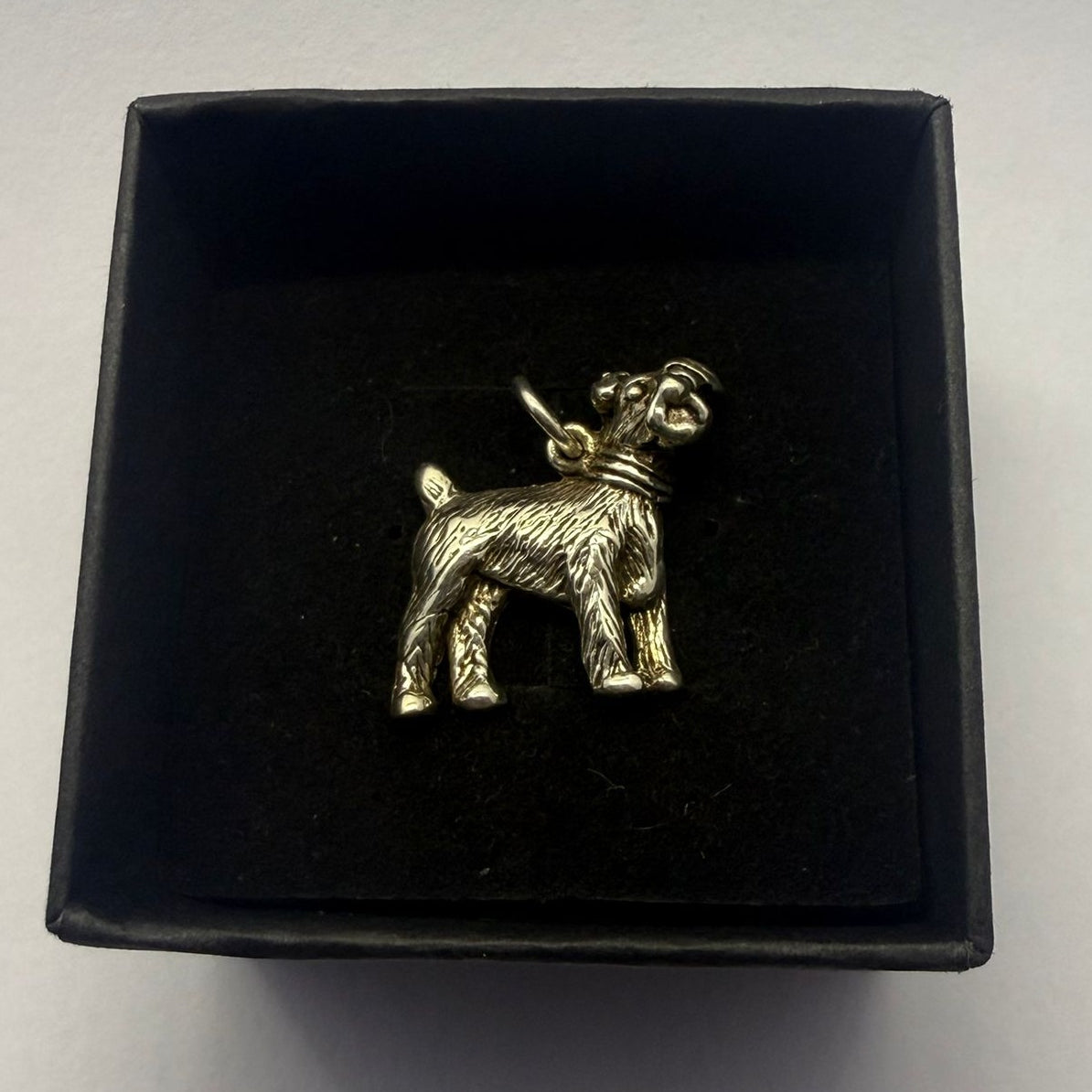 Little Terrier Dog Sterling Silver 925 Pendant