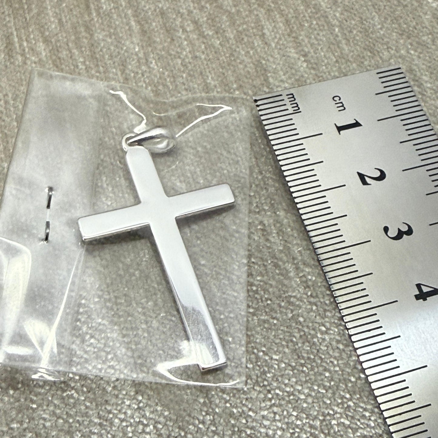 Large Plain Cross Sterling Silver 925