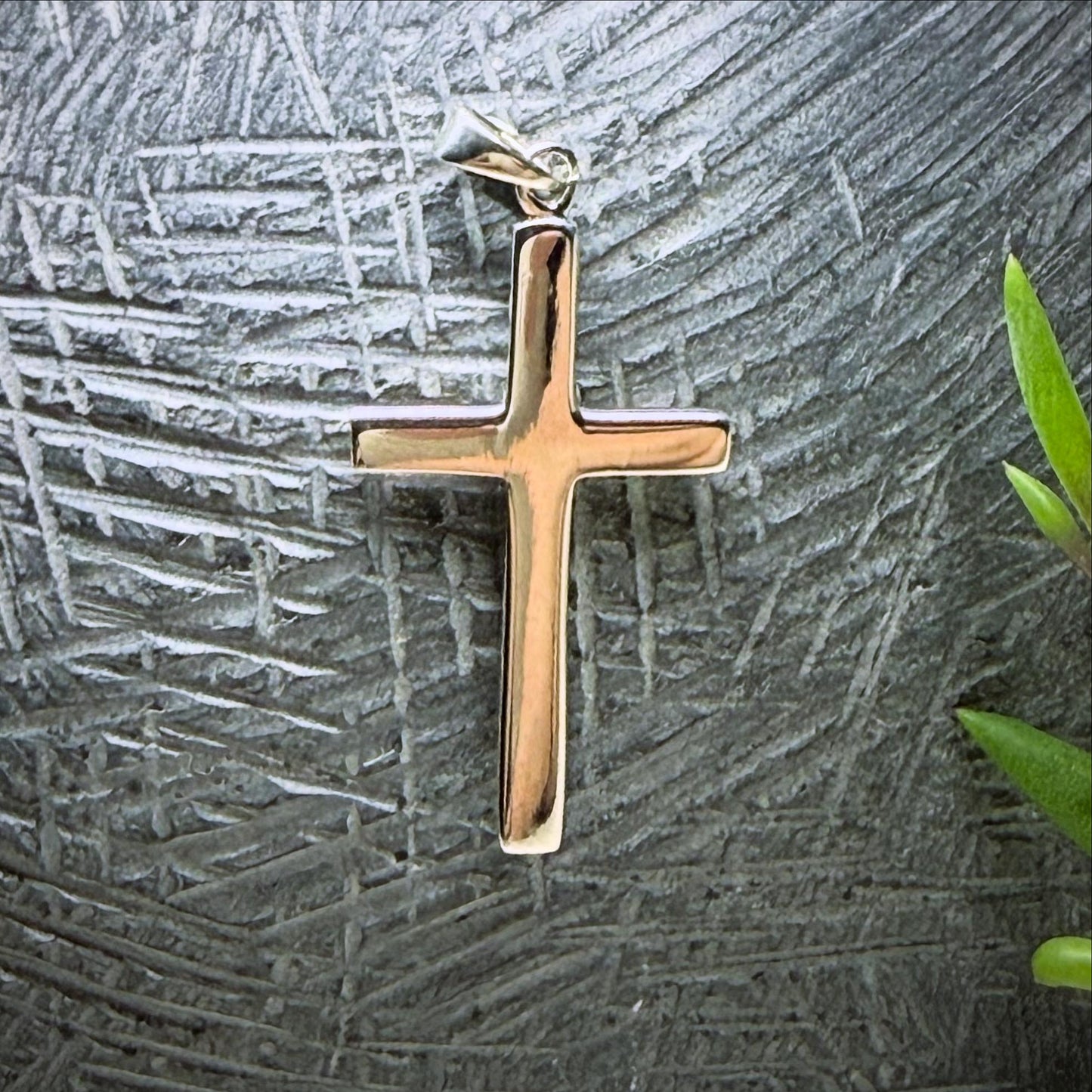 Large Plain Cross Sterling Silver 925