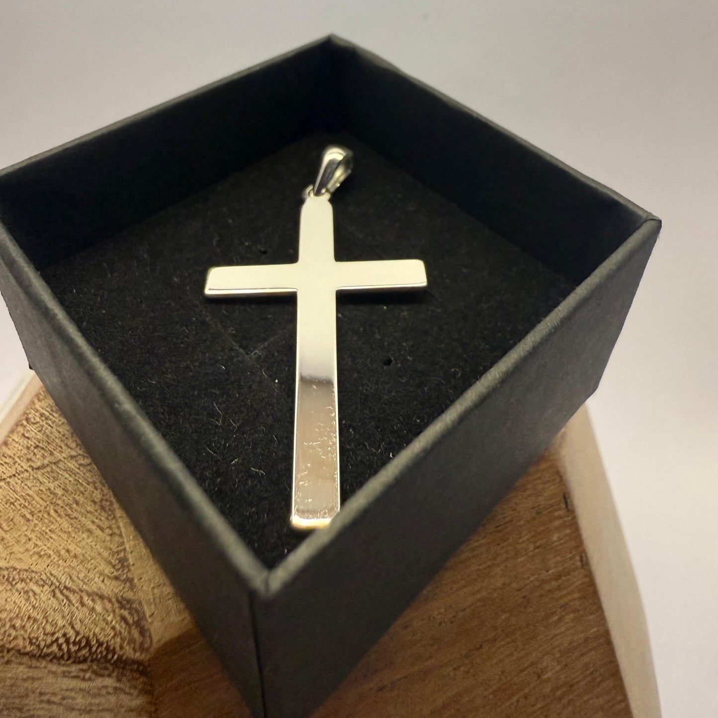 Large Plain Cross Sterling Silver 925