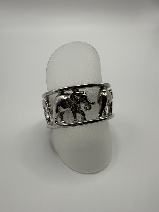 Elephant Ring Sterling Silver 925