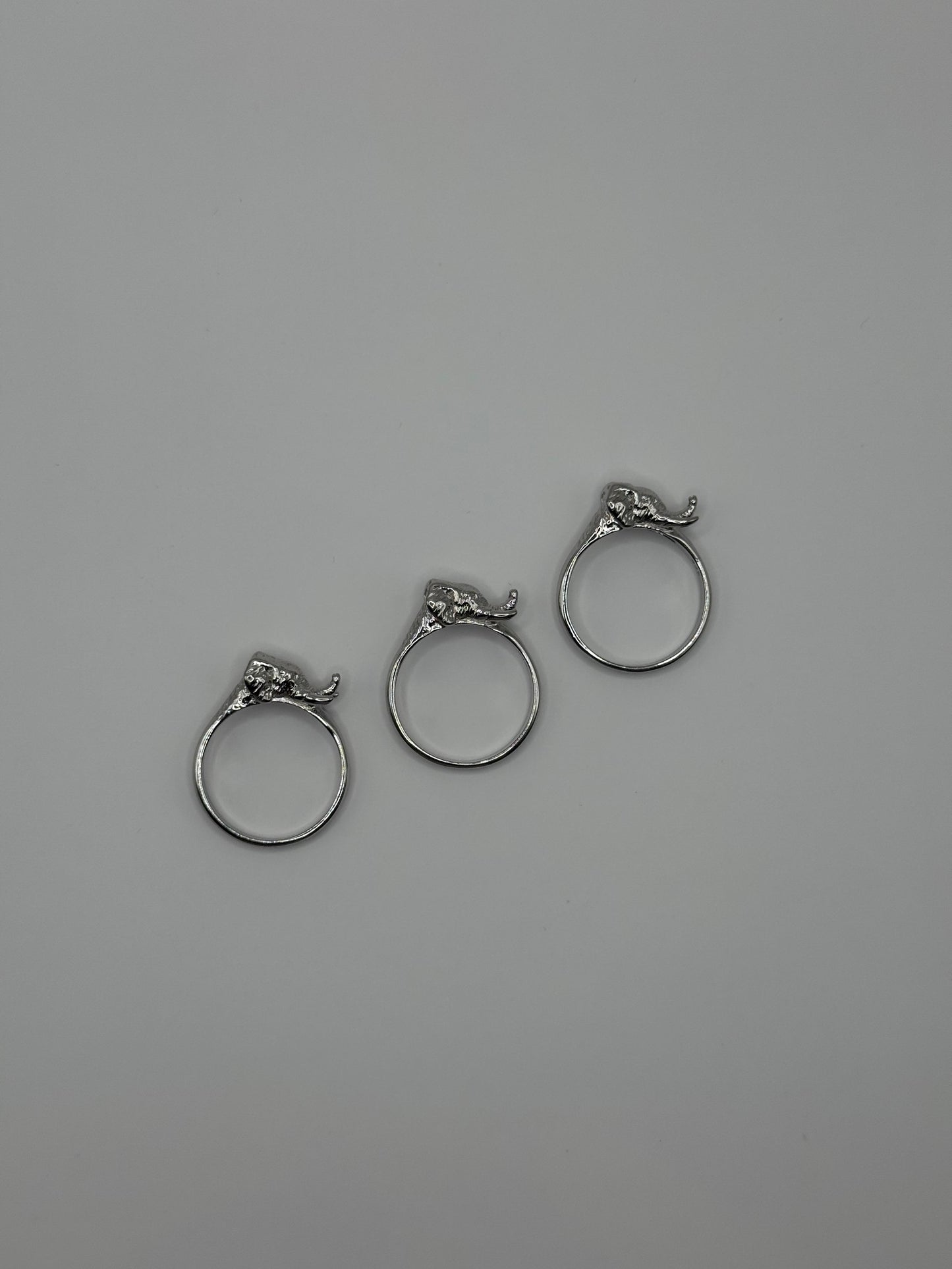 Elephant Head Ring Sterling Silver 925