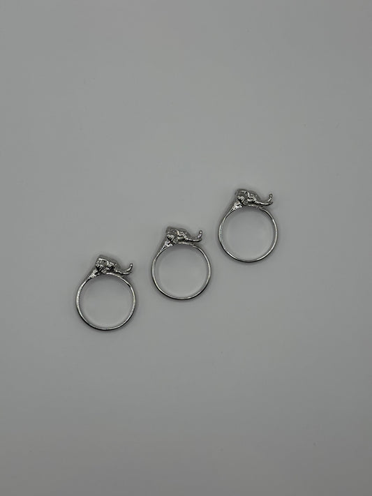 Elephant Head Ring Sterling Silver 925