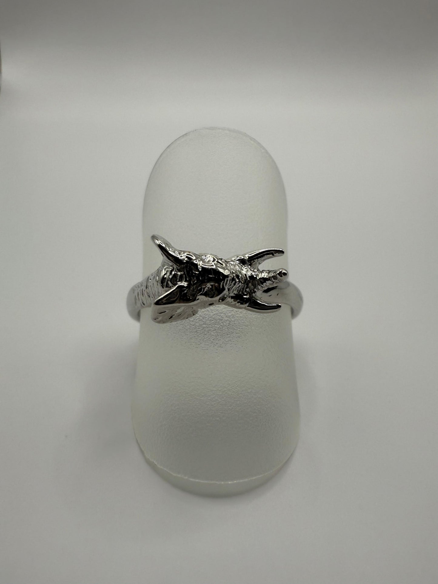 Elephant Head Ring Sterling Silver 925