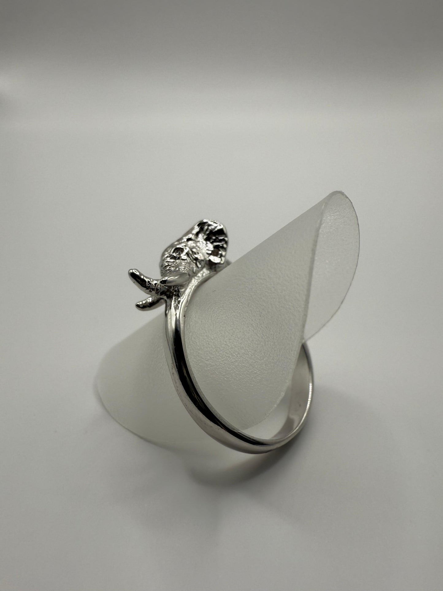 Elephant Head Ring Sterling Silver 925