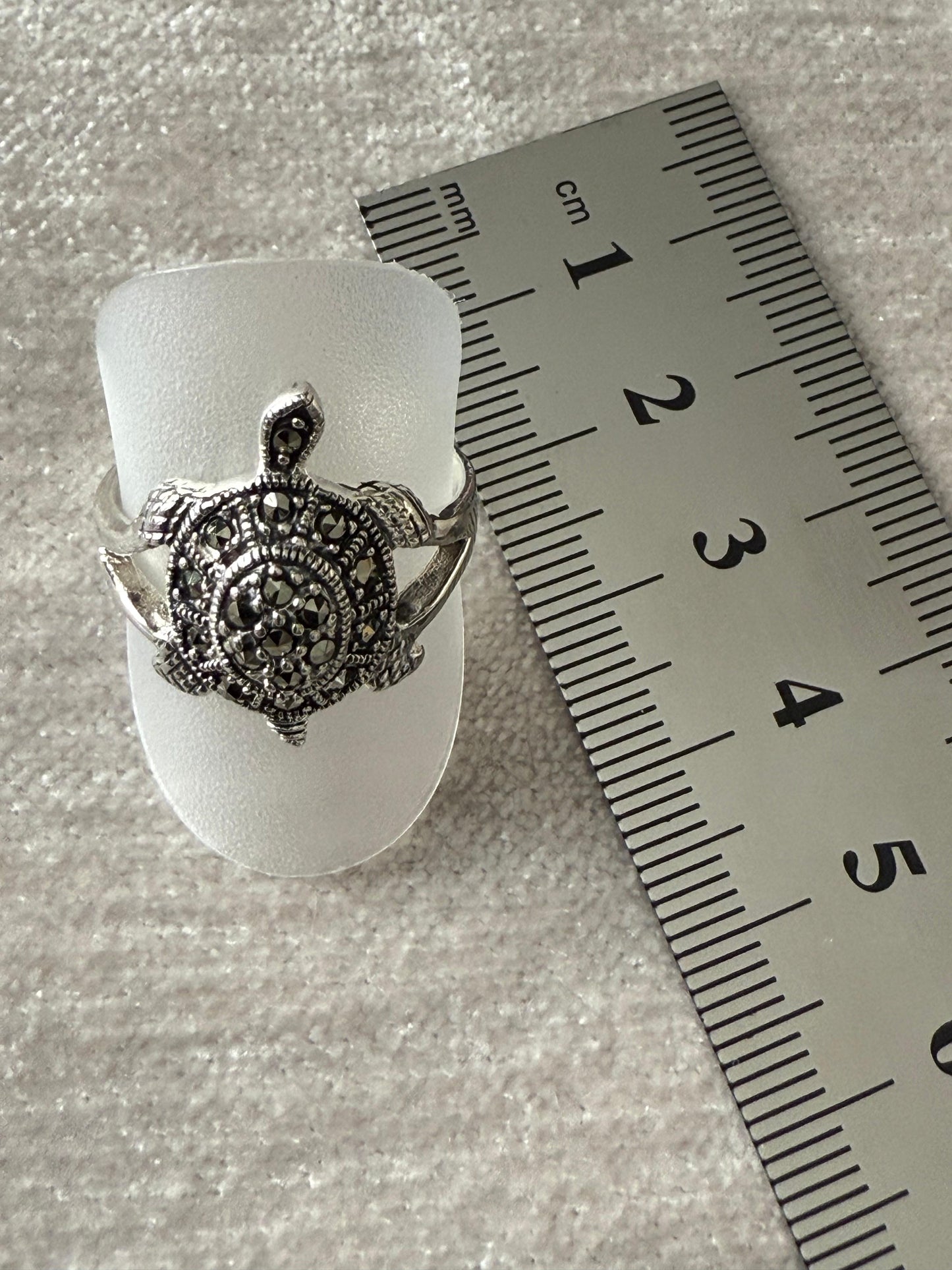 Tortoise Moissanite Sterling Silver Ring 925