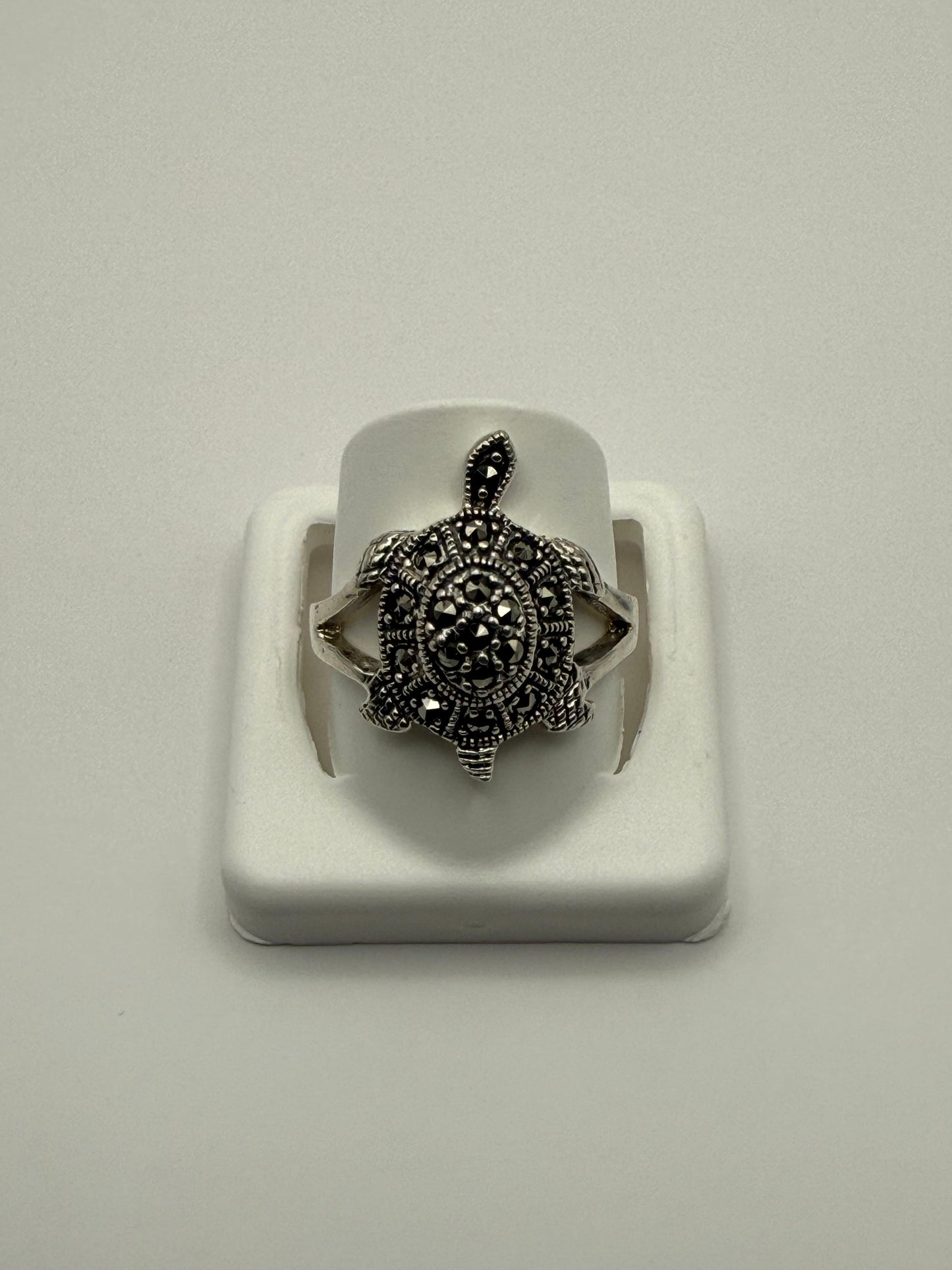 Tortoise Moissanite Sterling Silver Ring 925