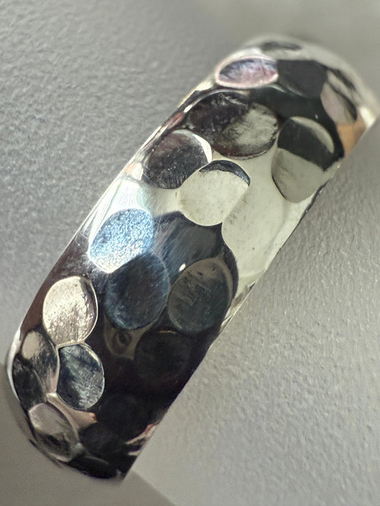 Hammered Ring Sterling Silver 925