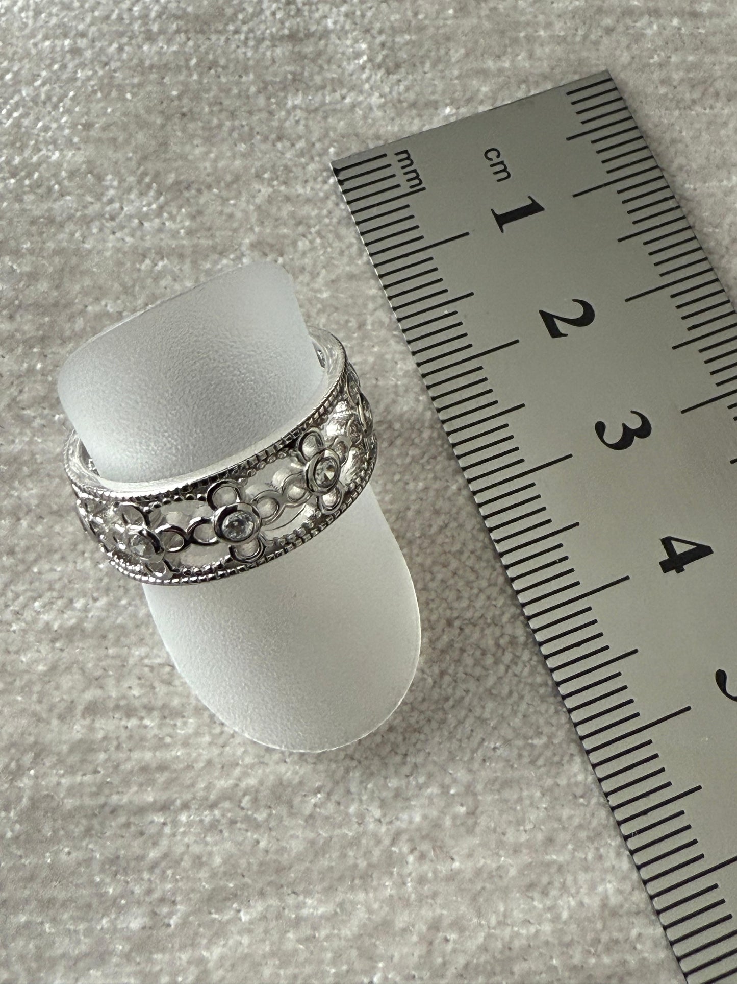 Clover Cubic Zirconia Ring Sterling Silver 925