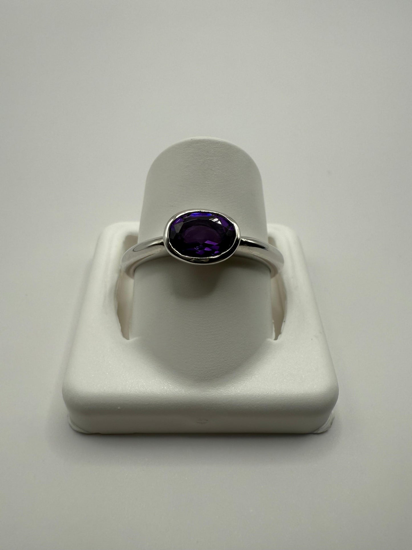 Purple Amethyst Ring Sterling Silver 925